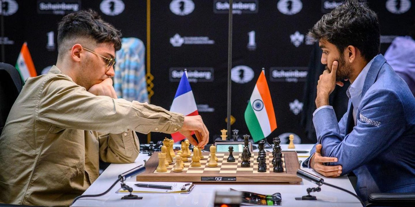 Доммараджу Гукеш вырвался в лидеры за тур до конца шахматного турнира претендентов
