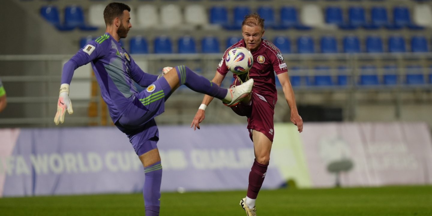 Сборная Беларуси всухую проиграла Шотландии в отборочном матче ЧМ-2026