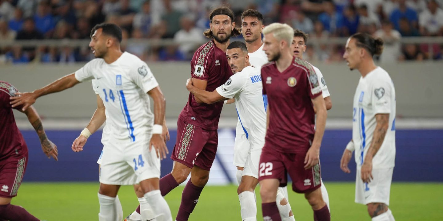 5:1. Греки деклассировали белорусов на старте квалификации ЧМ-2026