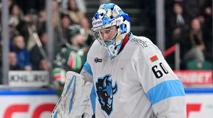 Голкипер СКА попал клюшкой по лицу Даниила Сотишвили