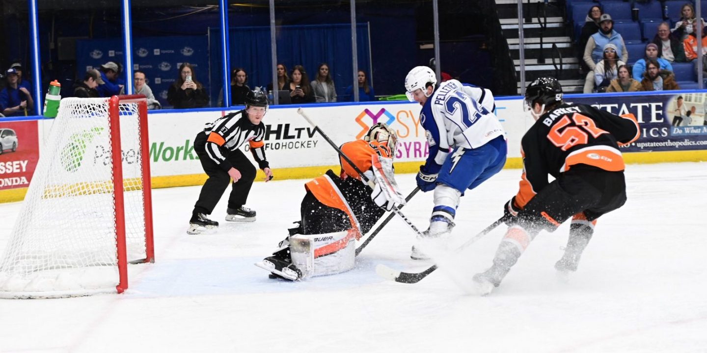 Алексей Колосов отразил 25 из 27 бросков в матче АХЛ «Сиракьюз» — «Лихай-Вэлли»