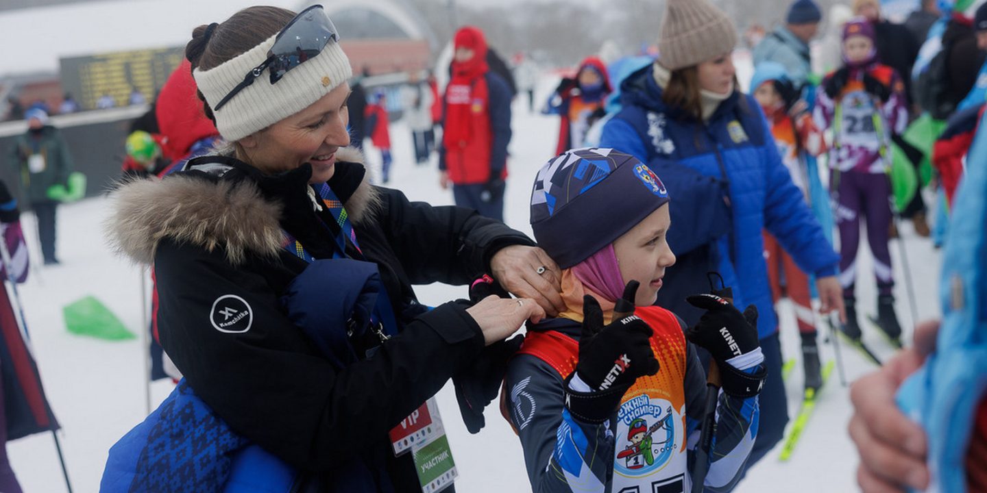 Ксения Бьерндален выиграла серебро в смешанной эстафете на соревнованиях в Раубичах